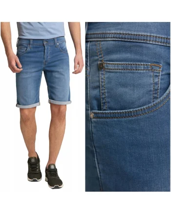 Pantaloni scurti barbati  Chicago, albastru denim, regular fit, Albastru denim