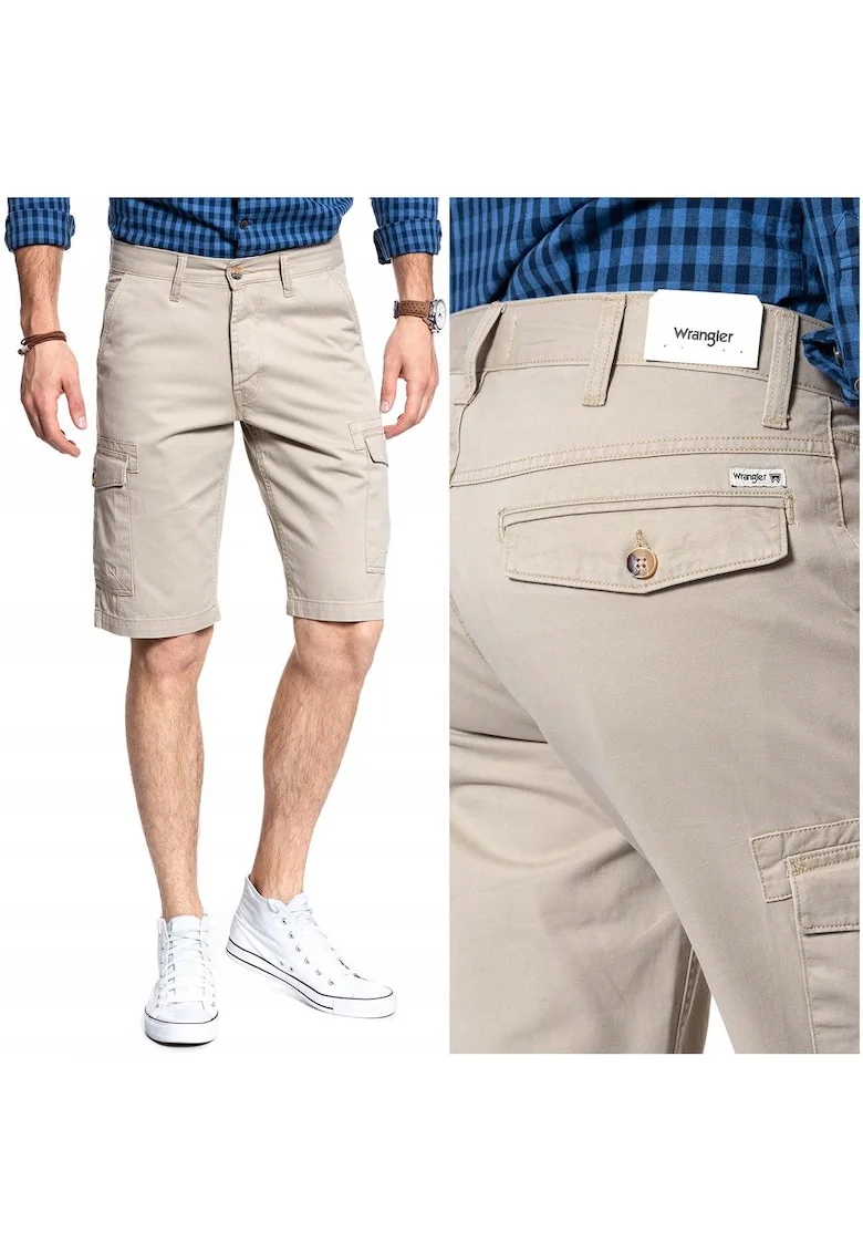 Pantaloni scurti barbati  Cargo, bej, bumbac, dimensiune, Bej