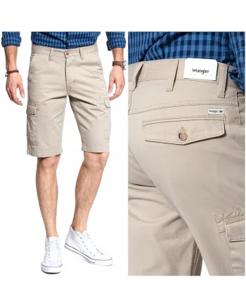 Pantaloni scurti barbati  Cargo, bej, bumbac, dimensiune, Bej
