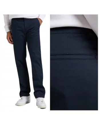 Blugi Barbati,  Regular Chino, Straight Fit, Talie Medie, Fermoar, Lungi, 5 Buzunare, Bumbac, W31-L32 US, Albastru