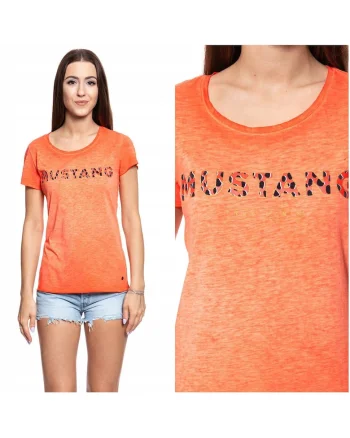 Tricou dama  Alexia C Print portocaliu, marime