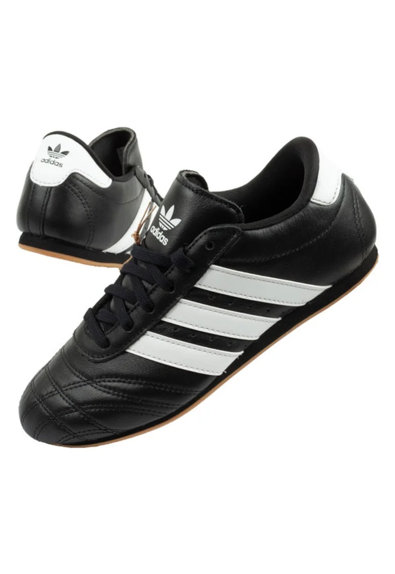 Pantofi sport  Taekwondo Lace pentru femei, din piele neagra, Negru
