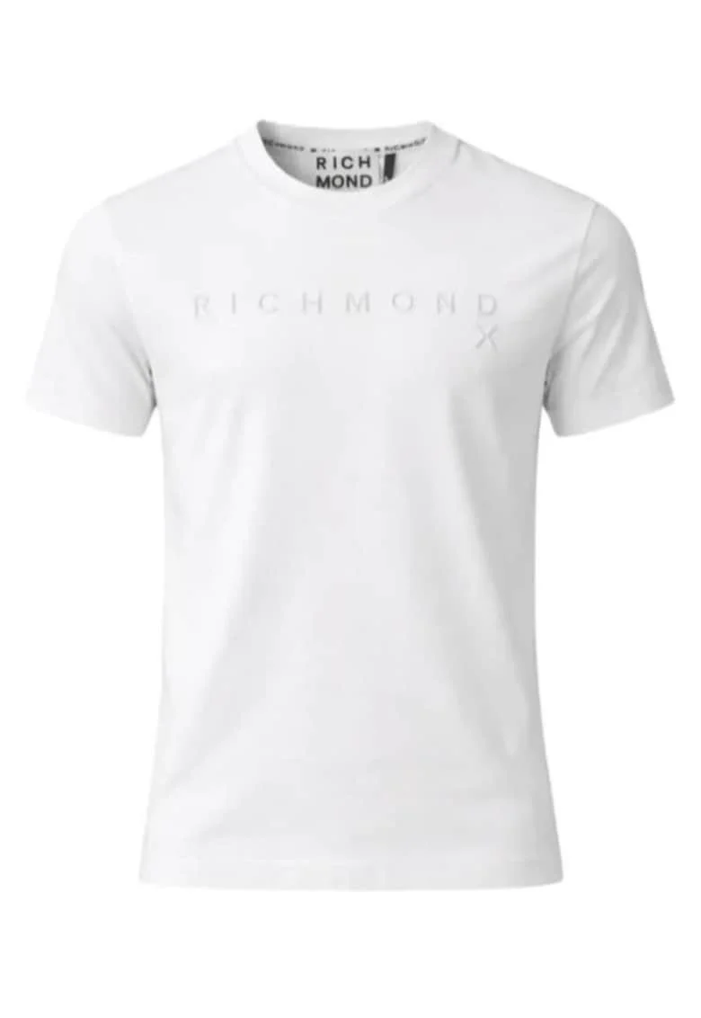 Tricou barbati  T-SHIRT SILKOM, Bumbac, Alb, Alb