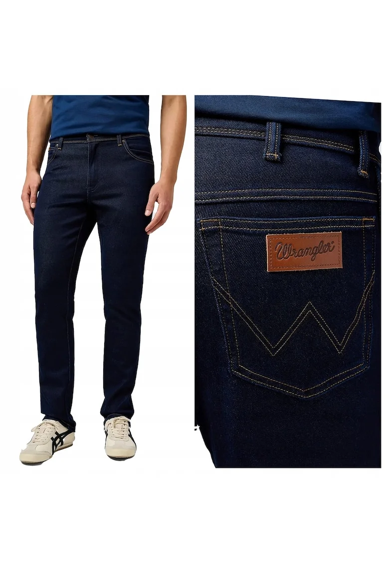 Blugi Barbati,  Texas Slim, Slim Fit, Talie Media, Fermoar, Lungi, 5 Buzunare, Bumbac, W34-L36 US, Albastru