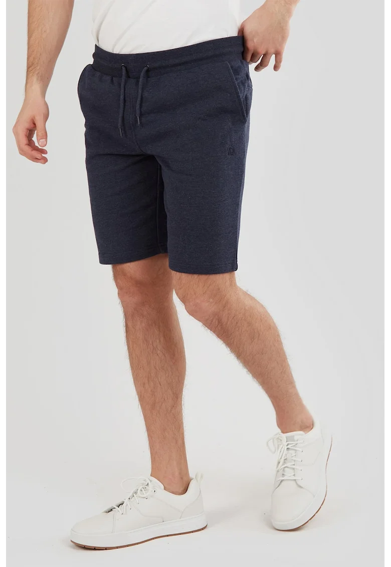 Pantaloni scurti de trening cu croiala regular-fit si snur Delon, Bleumarin