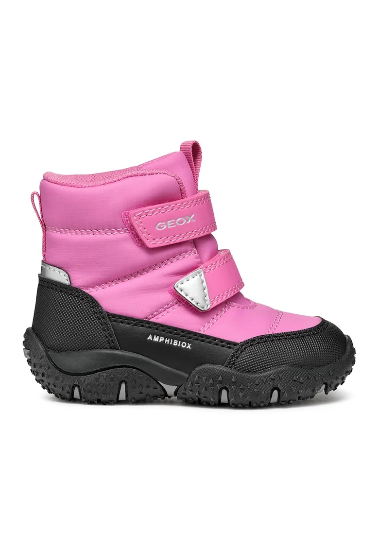 Ghete impermeabile cu inchidere velcro Baltic, Negru/Alb optic/Roz