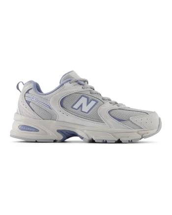 Pantofi sport din material textil cu garnituri din piele 530, Albastru pastel/Gri deschis