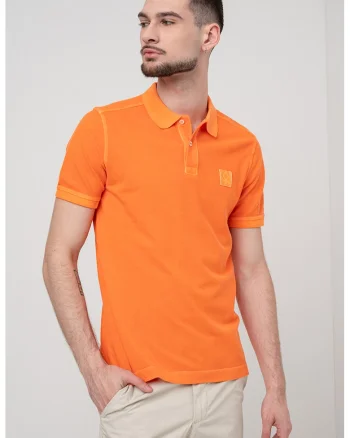 Tricou polo cu logo, Portocaliu mandarina