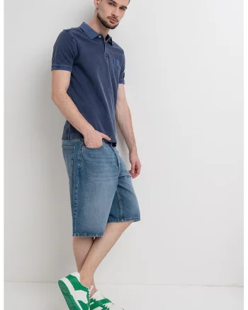Tricou polo cu logo, Albastru inchis