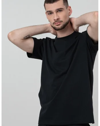 Tricou cu decolteu la baza gatului Cons, Negru
