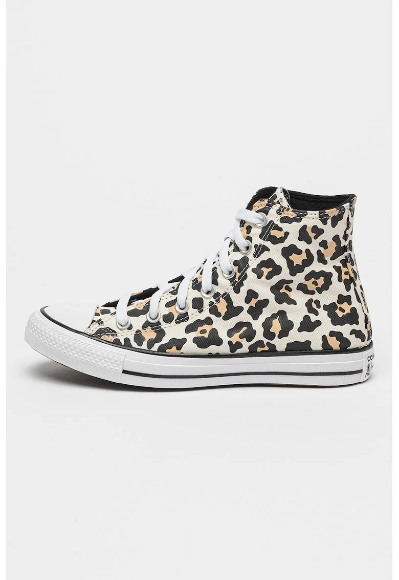 Pantofi sport cu model animal print All Star, Negru/Bej deschis