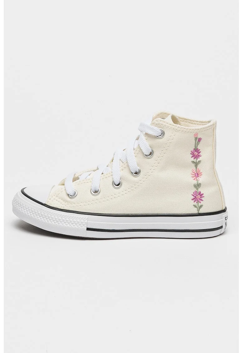 Pantofi sport cu model floral Chuck Taylor All Star, Galben pal/Roz