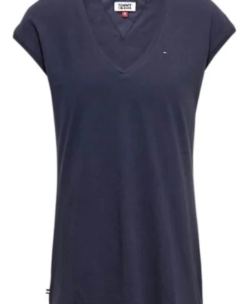 Tricou cu decolteu in V din ametec de in