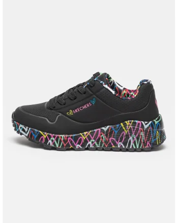 Pantofi sport de piele ecologica Uno Lite - Lovely Luv, Negru