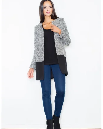 Cardigan dama  poliester, gri, negru,