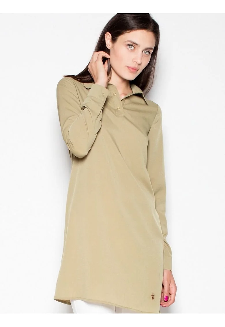 Bluza dama  tricot confortabil, maneci lungi, verde, poliester