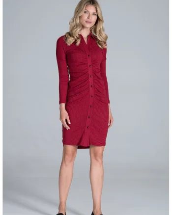 Rochie  M824, cu detalii elegante, viscoza