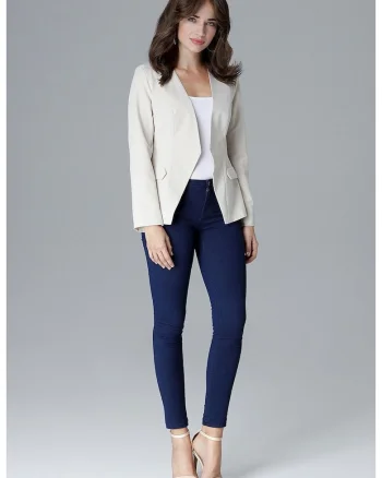 Geaca casual dama Rayla L022 bej, Bej