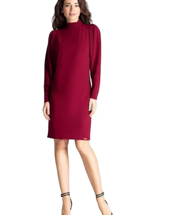 Rochie de zi 690,  Poliester/Elastan, Rosu