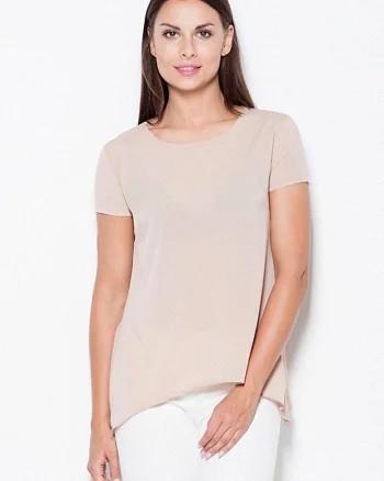 Bluza dama,  simpla, bej, material usor