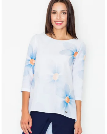 Bluza dama flori,  Poliester, Multicolor