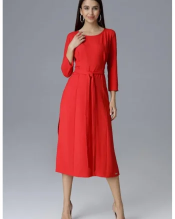 Rochie de zi model 126025, Rosu