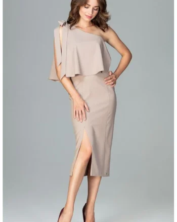 Rochie de zi model 122512, Bej