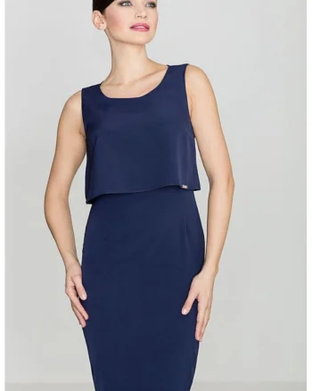 Rochie de zi model 114322, Bleumarin
