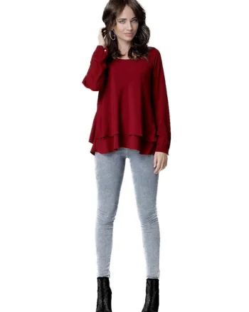 Bluza dama  Auberon L020 rosie, Visiniu