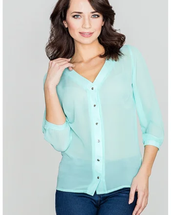 Bluza dama,  Poliester, Turcoaz,