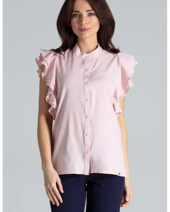 Bluza dama  roz, poliester, maneci scurte, confortabila