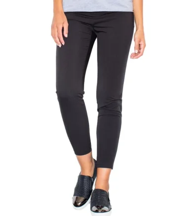 Pantaloni dama,  M293, mulati, negru, poliester, viscoza