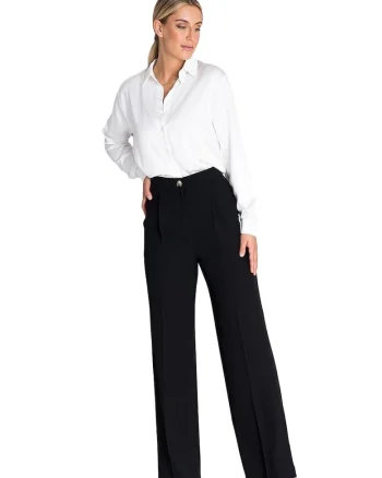 Pantaloni dama,  Poliester, Negru