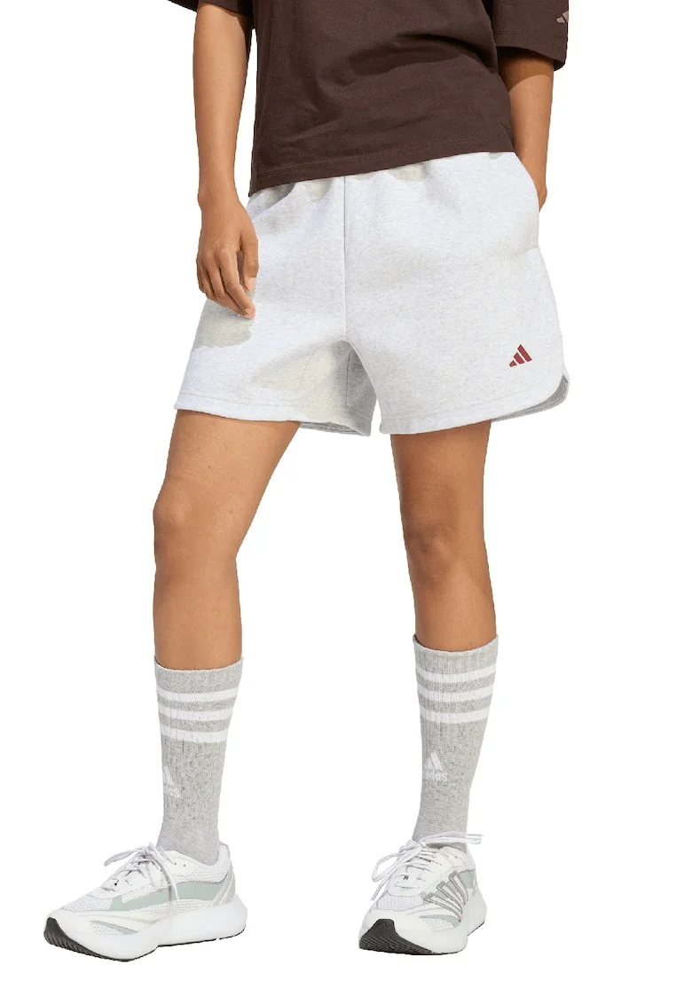 Pantaloni scurti de trening relaxed fit, Gri deschis melange