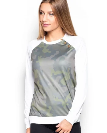 Bluza dama  alb, material confortabil,