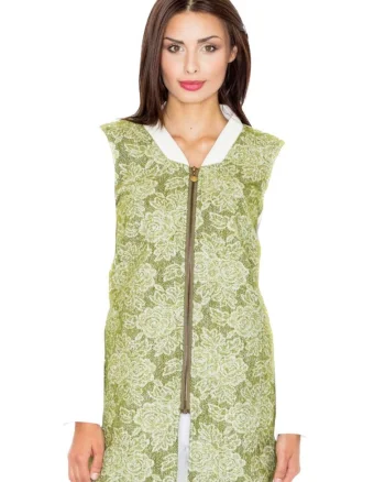 Geaca de dama din lana Yes M513 verde, Verde