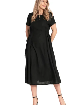 Rochie de cocktail,  M1184, neagra, eleganta, poliester,