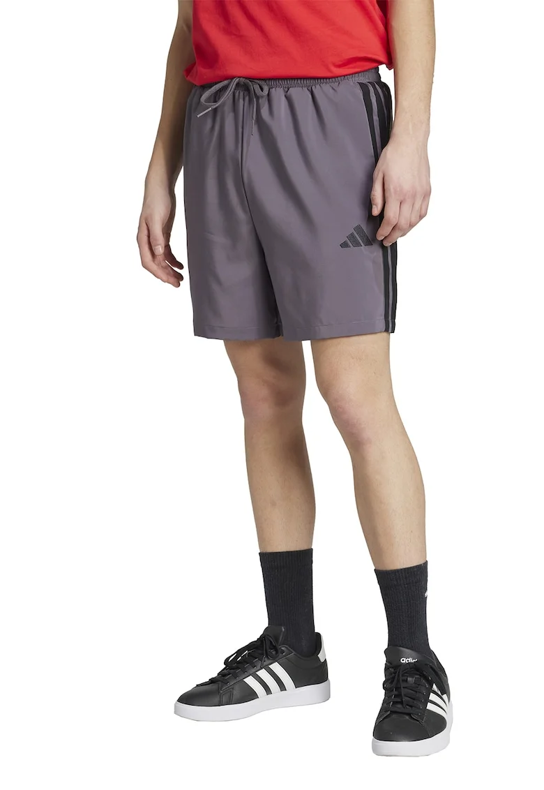 Pantaloni scurti cu benzi laterale cu logo Chelsea, Negru/Violet prafuit