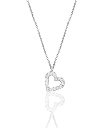 Colier din argint 925 decorat cu zirconia, Argintiu