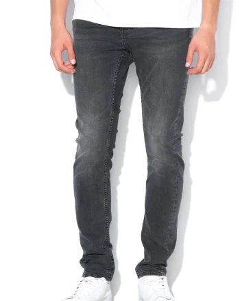 Blugi slim fit Loom, Gri inchis