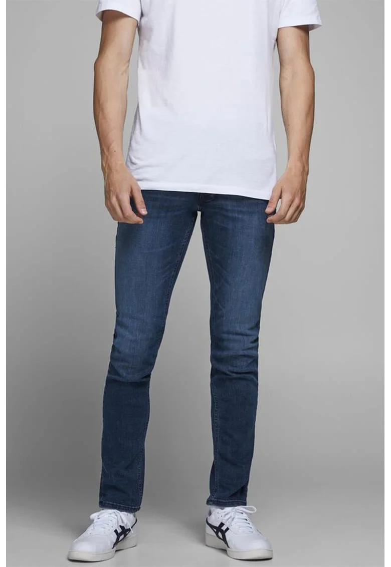 Blugi slim fit din amestec de bumbac organic, Albastru inchis