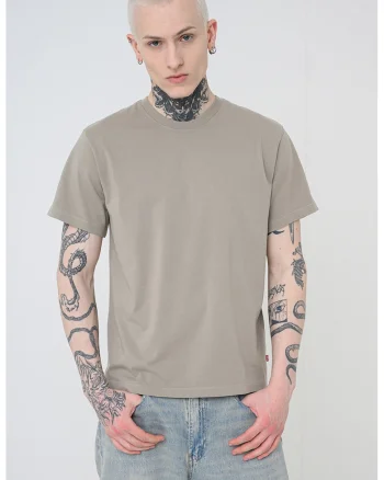 Tricou din bumbac Essential, Maro taupe