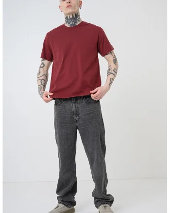 Tricou din bumbac Essential, Visiniu