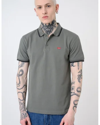 Tricou polo din bumbac Housemark, Verde feriga