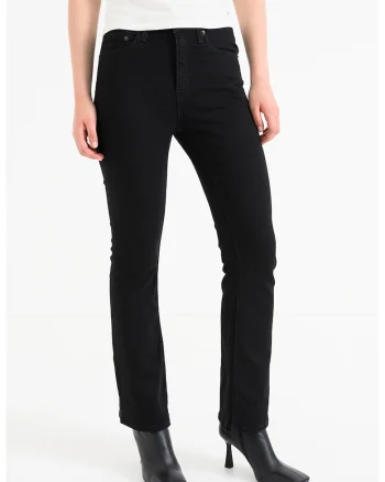 Blugi cu croiala bootcut si talie inalta 725, Negru/Negru stins