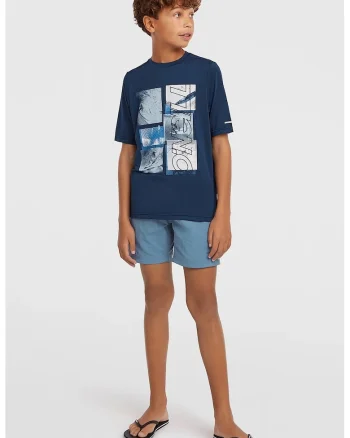 Pantaloni scurti de baie cu snur Vert, Albastru prafuit