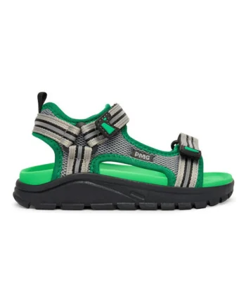 Sandale copii,  gri verde, tesatura, sistem inchidere Velcro