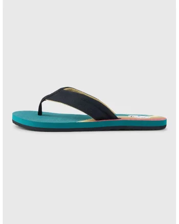 Papuci flip-flop cu model uni, Verde/Albastru ultramarin