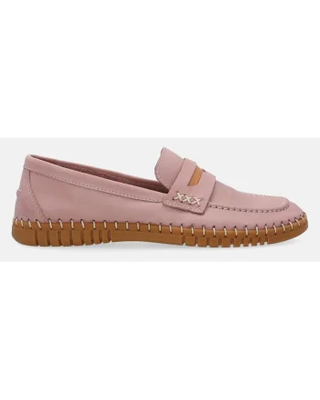 Pantofi tip loafer din piele cu tesaturi contrastante