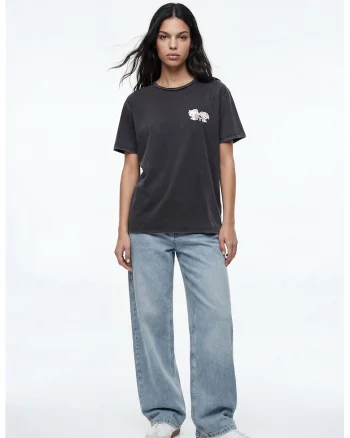 Tricou cu imprimeu Hello Kitty&My Melody, Gri antracit